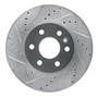 DFC Brake Rotor - Drilled and Slotted - Silver 631-48062L