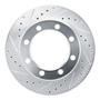 DFC Brake Rotor - Drilled and Slotted - Silver 631-54104L
