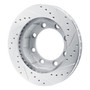 DFC Brake Rotor - Drilled and Slotted - Silver 631-54104L