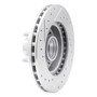 DFC Brake Rotor - Drilled and Slotted - Silver 631-54015R
