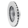 DFC Brake Rotor - Drilled and Slotted - Silver 631-54007L