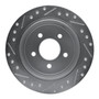 DFC Brake Rotor - Drilled and Slotted - Silver 631-54142R
