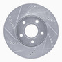 DFC Brake Rotor - Drilled and Slotted - Silver 631-54067L