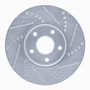 DFC Brake Rotor - Drilled and Slotted - Silver 631-54067L