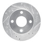DFC Brake Rotor - Drilled and Slotted - Silver 631-54007R