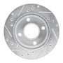 DFC Brake Rotor - Drilled and Slotted - Silver 631-54007R