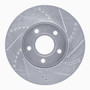 DFC Brake Rotor - Drilled and Slotted - Silver 631-54067R