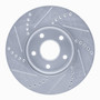 DFC Brake Rotor - Drilled and Slotted - Silver 631-54067R