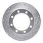 DFC Brake Rotor - Drilled and Slotted - Silver 631-54108R