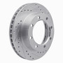 DFC Brake Rotor - Drilled and Slotted - Silver 631-54108R