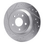 DFC Brake Rotor - Drilled and Slotted - Silver 631-54068L