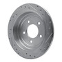DFC Brake Rotor - Drilled and Slotted - Silver 631-54173L