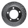 DFC Brake Rotor - Drilled and Slotted - Silver 631-54131L
