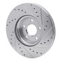 DFC Brake Rotor - Drilled and Slotted - Silver 631-54069L