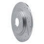 DFC Brake Rotor - Drilled and Slotted - Silver 631-54280L