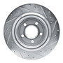 DFC Brake Rotor - Drilled and Slotted - Silver 631-54280L