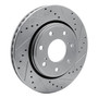 DFC Brake Rotor - Drilled and Slotted - Silver 631-54219R