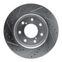DFC Brake Rotor - Drilled and Slotted - Silver 631-54219R