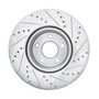 DFC Brake Rotor - Drilled and Slotted - Silver 631-54281L