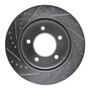 DFC Brake Rotor - Drilled and Slotted - Silver 631-54147R