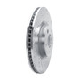 DFC Brake Rotor - Drilled and Slotted - Silver 631-54281R