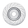 DFC Brake Rotor - Drilled and Slotted - Silver 631-54281R