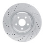 DFC Brake Rotor - Drilled and Slotted - Silver 631-54298L