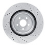 DFC Brake Rotor - Drilled and Slotted - Silver 631-54298L