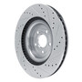 DFC Brake Rotor - Drilled and Slotted - Silver 631-54298L