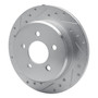 DFC Brake Rotor - Drilled and Slotted - Silver 631-56010L
