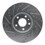 DFC Brake Rotor - Drilled and Slotted - Silver 631-54259R