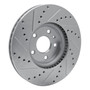 DFC Brake Rotor - Drilled and Slotted - Silver 631-54259R