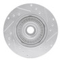DFC Brake Rotor - Drilled and Slotted - Silver 631-54138L