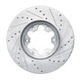 DFC Brake Rotor - Drilled and Slotted - Silver 631-54283L