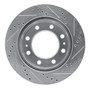 DFC Brake Rotor - Drilled and Slotted - Silver 631-54096L