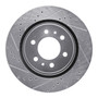 DFC Brake Rotor - Drilled and Slotted - Silver 631-54204L