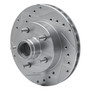 DFC Brake Rotor - Drilled and Slotted - Silver 631-54139L