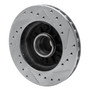 DFC Brake Rotor - Drilled and Slotted - Silver 631-54139L