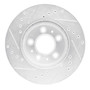 DFC Brake Rotor - Drilled and Slotted - Silver 631-56012R