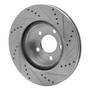 DFC Brake Rotor - Drilled and Slotted - Silver 631-54171L
