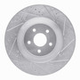 DFC Brake Rotor - Drilled and Slotted - Silver 631-54261R