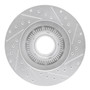 DFC Brake Rotor - Drilled and Slotted - Silver 631-54140L