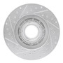 DFC Brake Rotor - Drilled and Slotted - Silver 631-54140R