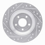 DFC Brake Rotor - Drilled and Slotted - Silver 631-54262R
