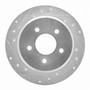 DFC Brake Rotor - Drilled and Slotted - Silver 631-56015L