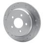 DFC Brake Rotor - Drilled and Slotted - Silver 631-56015L
