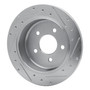DFC Brake Rotor - Drilled and Slotted - Silver 631-56015L
