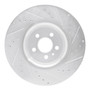 DFC Brake Rotor - Drilled and Slotted - Silver 631-55006L