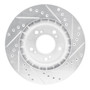 DFC Brake Rotor - Drilled and Slotted - Silver 631-58011L
