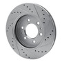 DFC Brake Rotor - Drilled and Slotted - Silver 631-54215L